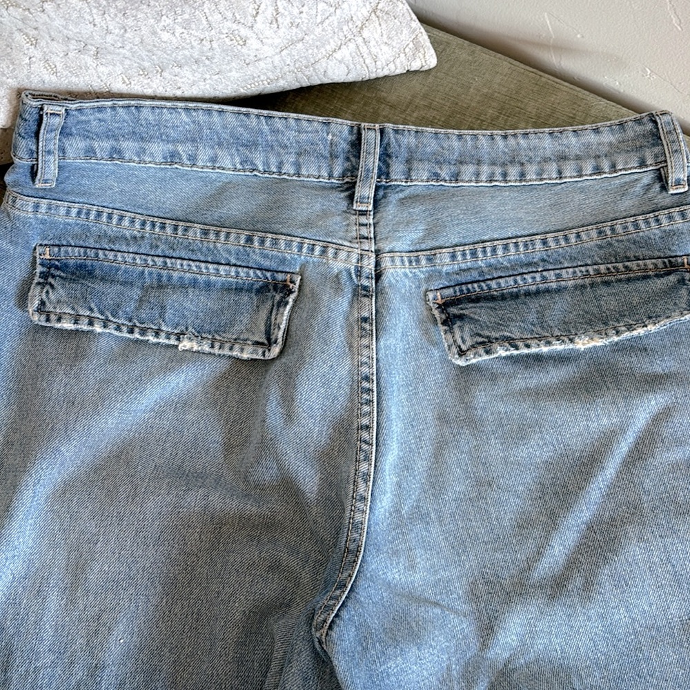 Zara Denim Jeans. Wide-leg, soft washed denim.  Only lightly worn. - Picture 2 of 4